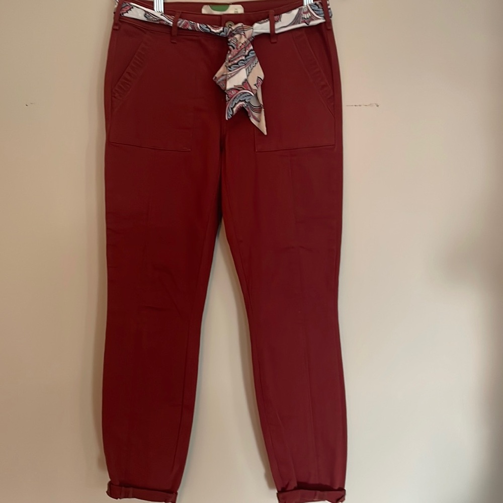 Anthropologie slacks with scarf